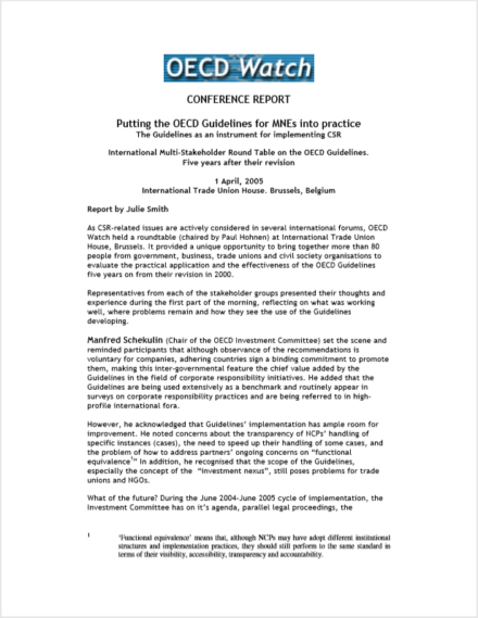 publication cover - Conference Report