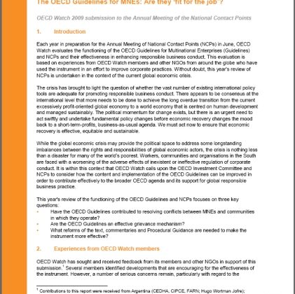 2009 Annual Review on NCPs available