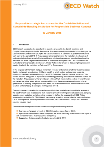 publication cover - Proposal for strategic focus areas for the Danish Mediation and Complaints-Handling Institution for Responsible Business