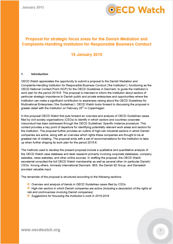 publication cover - Proposal for strategic focus areas for the Danish Mediation and Complaints-Handling Institution for Responsible Business