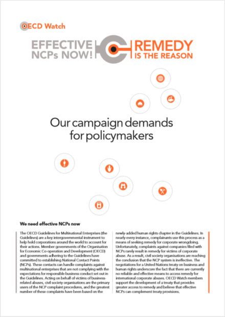 publication cover - Effective NCPs now! Remedy is the reason