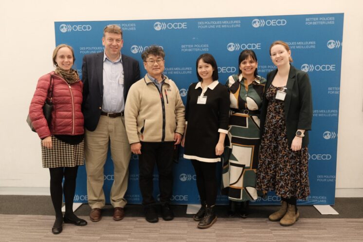 Pictured: NGO reps from OECD Watch, PeruEquidad, Advocates for Public International Law, and Manushya Foundation. Missing from this photo: NGO reps from Antislavery International and the Federation for International Human Rights.