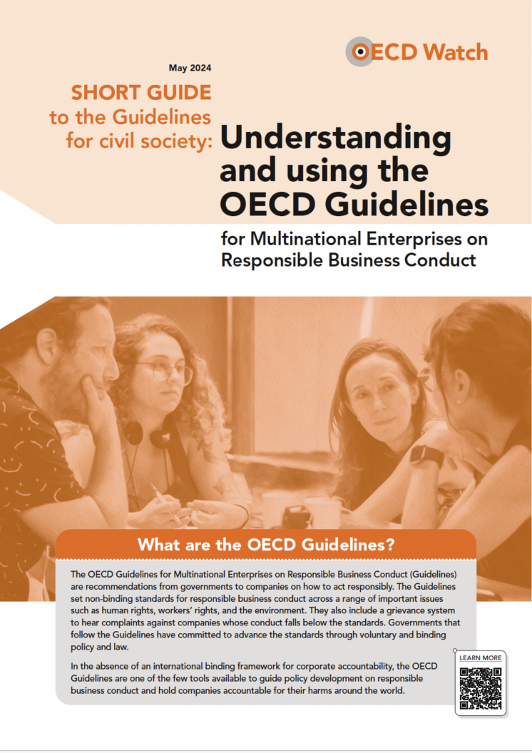 publication cover - Short guide to the Guidelines for civil society